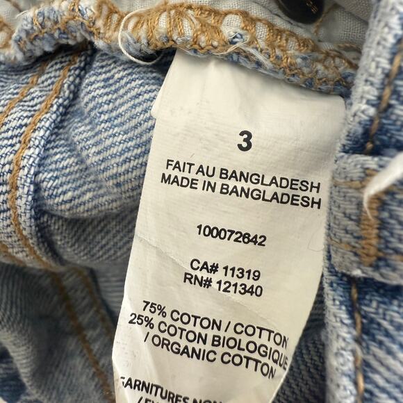 Garage Womens Jambe Large Wide Leg High Rise Distressed Light Wash Blue Jeans 3 - Picture 7 of 8